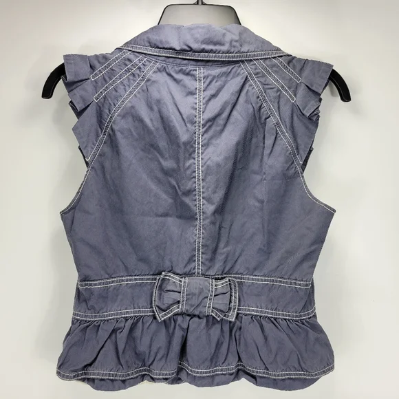 Elevenses Anthropologie Ruffle Button Top Womens 8 Dainty Festival Prairie Boho - Picture 8 of 11